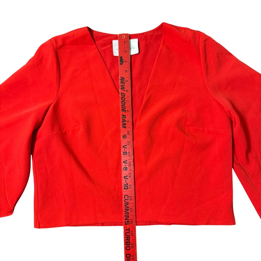Anthropologie Mare Mare V-Neck Cape Blouse Women's Size Small Red - Picture 7 of 8